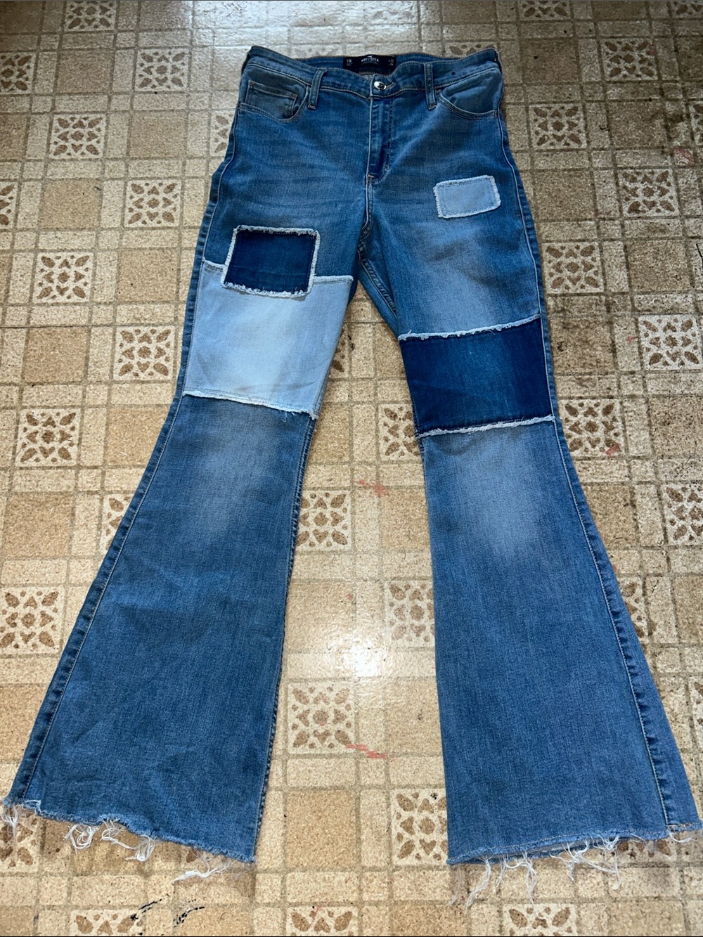 Hollister Patchwork Flare Jeans!